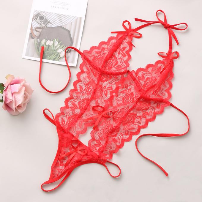 2020 Three-Point Sexy Lingerie Uit één stuk van het Kantperspectief