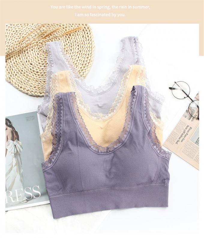 Comfortabele Katoenen Ondergoed, In te ademen en Verwijderbare van de de Sportenbustehouder van het Schuimstootkussen Lingerie