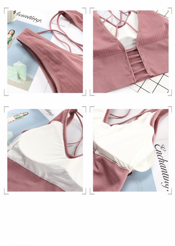 Comfortabele Katoenen Ondergoed, In te ademen en Verwijderbare van de de Sportenbustehouder van het Schuimstootkussen Lingerie