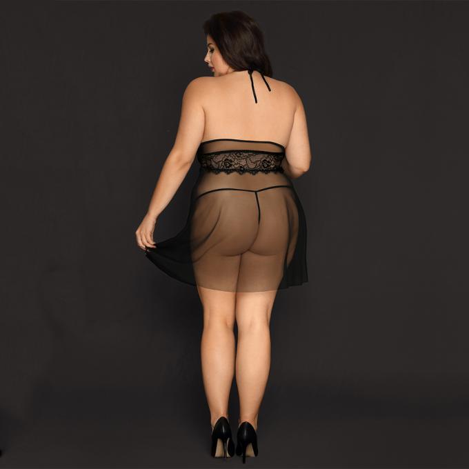 Nieuwe van de Lingerievrouwen ′ S van Kantpyjama's Sexy van de Grootteleepcoat Grote de Slaaprok