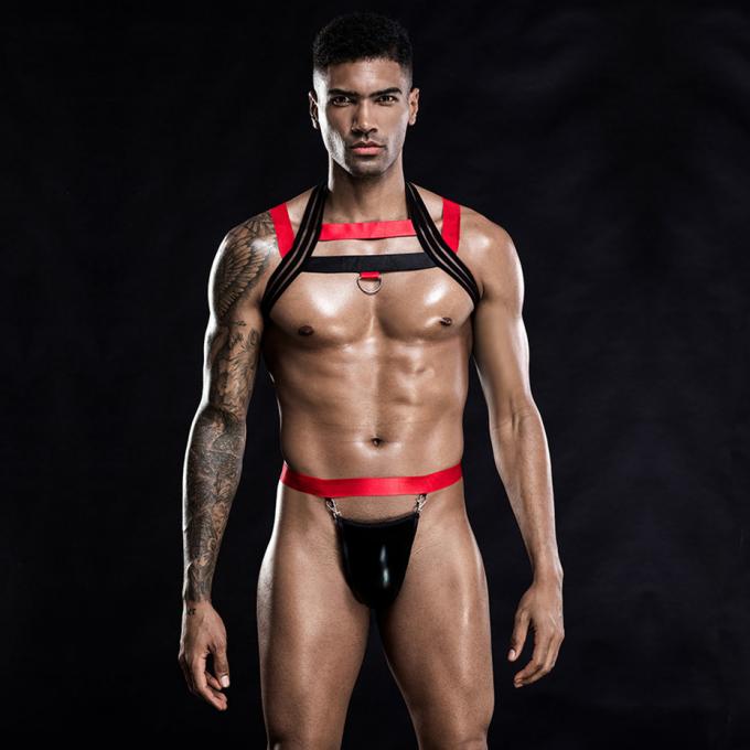 De sexy Bodysuit van het Mensen′ s Vest van de de Uitrustingsriem van het Lingerie Vastgestelde Geslacht Nachtkleding van het de Rolspel