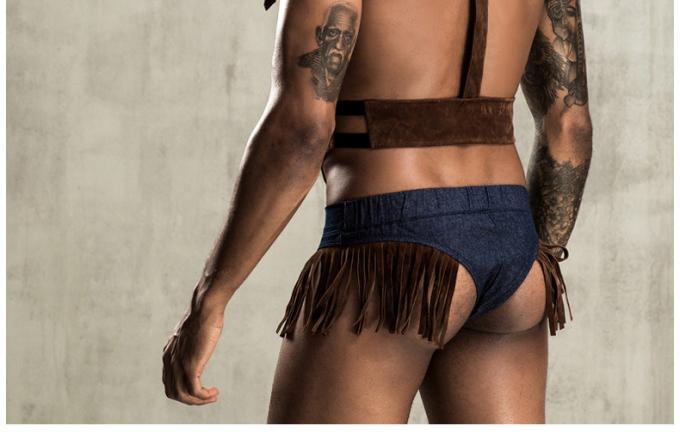 Het Vest Westelijke Cowboy Style Sexy Man Cosplay van de mensen′ s draagt de Sexy Lingerie een Hoedenondergoed