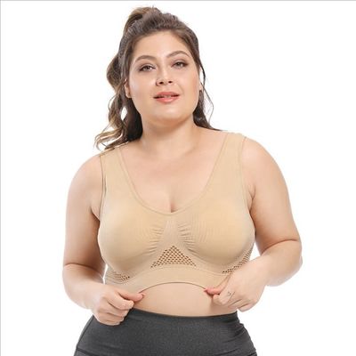 Katoenen van de Damesbustehouders 44C 44D 3XL 4XL van yogasporten Groot Kantondergoed