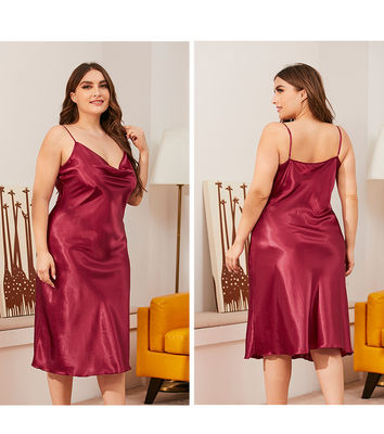 Het satijn breide de Sexy Kleding van de de Pyjama's Nylon Sleeveless Nacht van de Zijdenachtkleding