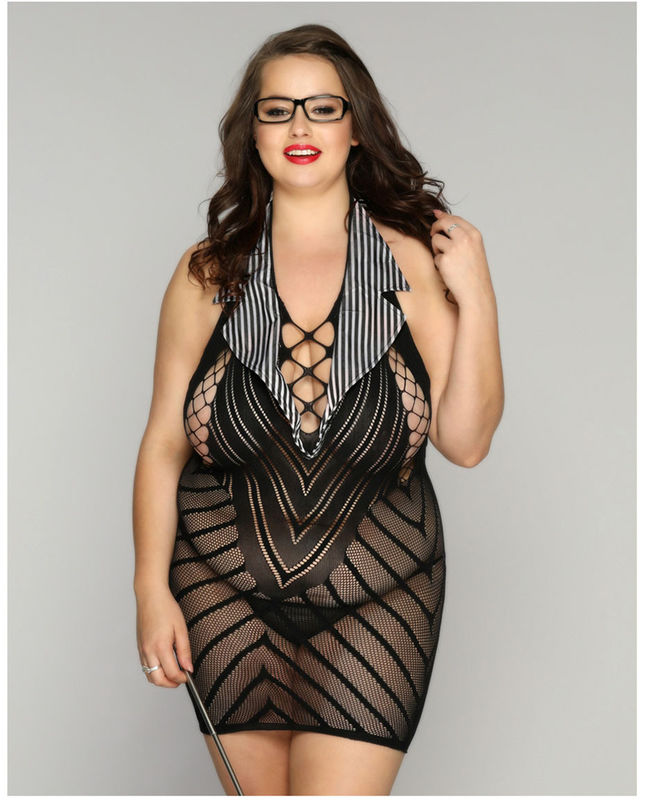 Leraar School 95cm van het de Lingerie m-XXL Kant van Taille Sexy Cosplay Ééndelige Bodysuit