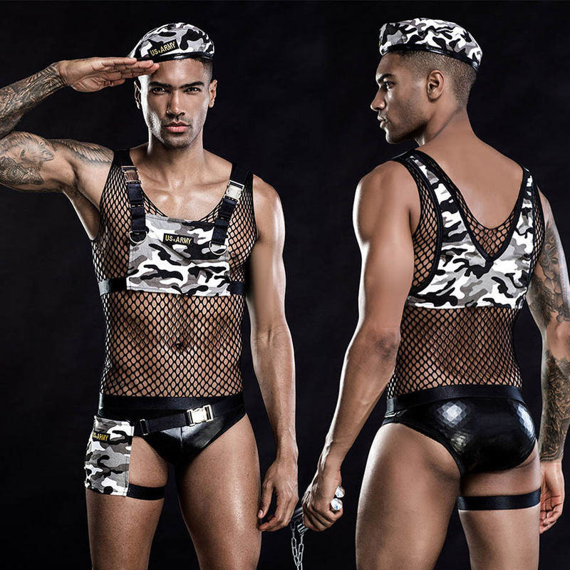 Van de Lingeries Erotische Militaire Cosplay van vrije Euro Groottemensen Sexy Militaire Eenvormig