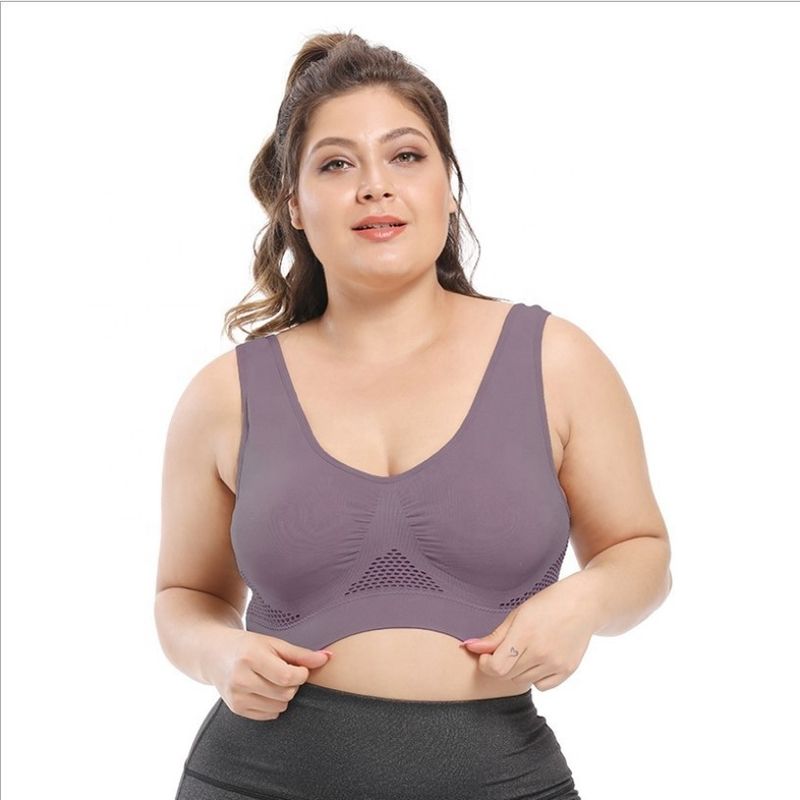 Katoenen van de Damesbustehouders 44C 44D 3XL 4XL van yogasporten Groot Kantondergoed