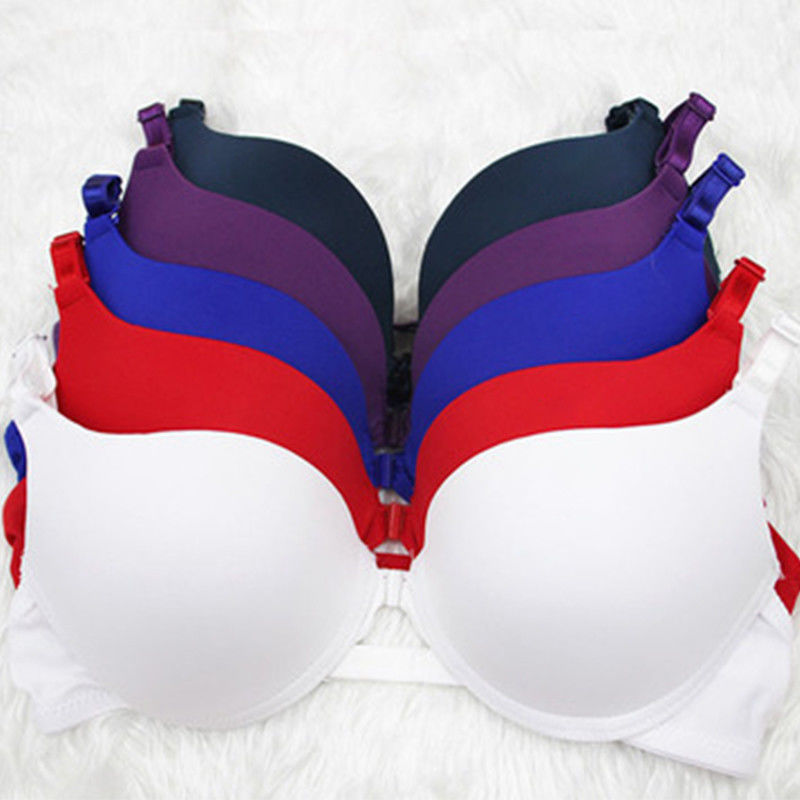 Nylon Katoenen 32a 38A Sexy Vrouwenbustehouders Duidelijk Geverft Front Closure Bra Full Cup