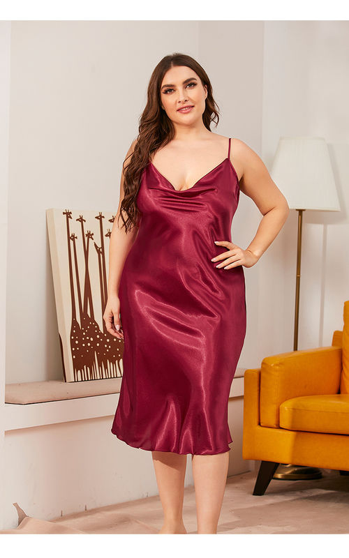 Het satijn breide de Sexy Kleding van de de Pyjama's Nylon Sleeveless Nacht van de Zijdenachtkleding