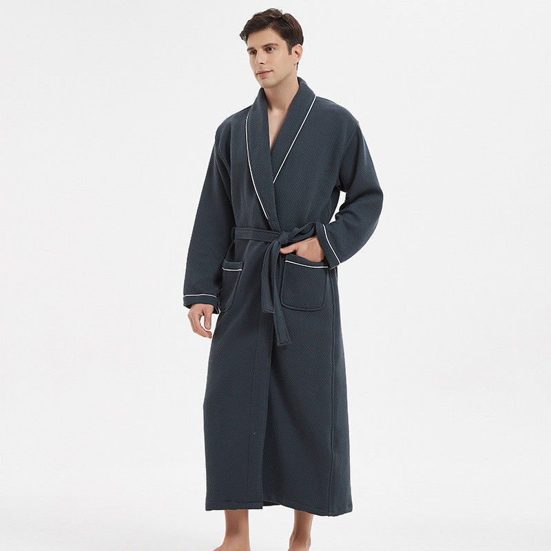 Plus Loungewear-de Nachtkledings Stevige Katoenen van Mensen Stoffen Warme Pyjama voor Mensen