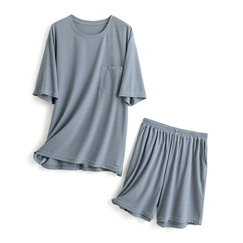 De Nachtkleding van zijdexxl Mensen breide 114cm Zomer van het Kostuumloungewear van de Borst de Blauwe Nacht