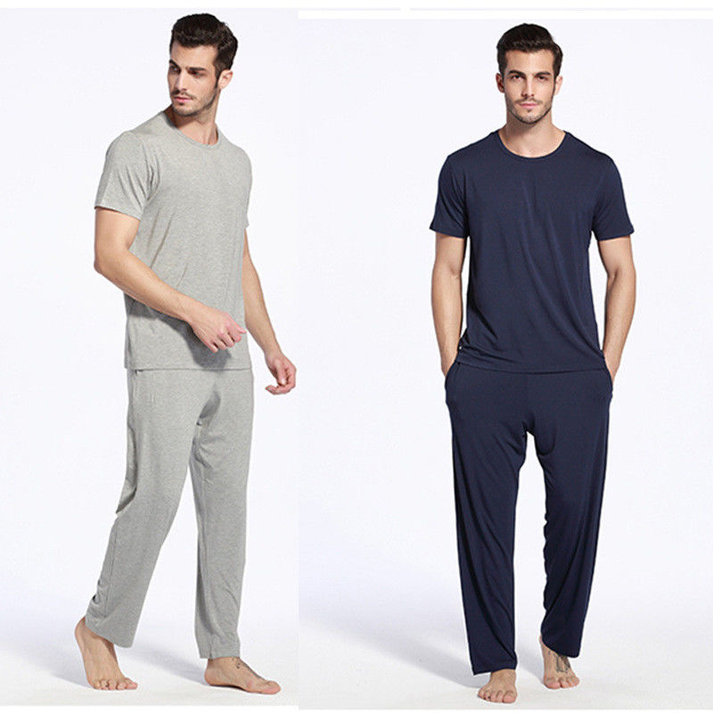 Van de de Nachtkledings de Viscose van het de Bovenkledijbamboe van Warme Pyjama van elastische Nylon Mensen de Broekmensen