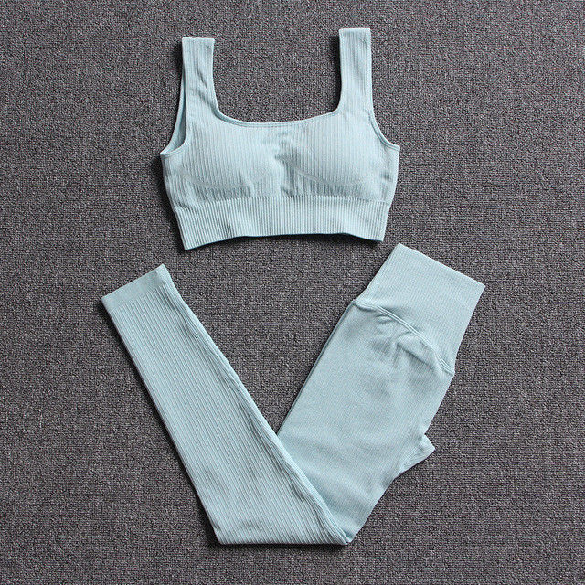 Van de de Bustehouders Hoog Taille van Spandex Vrouwelijk Sporten van de de Gymnastiek Naadloos Yoga Kostuum 3 PCs-Fitness Kleding