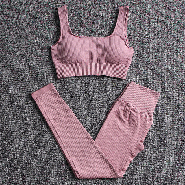 Van de de Bustehouders Hoog Taille van Spandex Vrouwelijk Sporten van de de Gymnastiek Naadloos Yoga Kostuum 3 PCs-Fitness Kleding